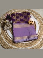 Kattan Silk Checked Saree - Image 4