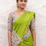 Khadi Plain Kalamkari Blouse