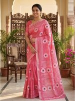 Sunflower Linen Saree - Image 8