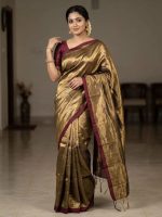 Tissues Plain Saree - Image 5