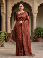 Tissues Plain Saree - Image 6