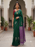 Jute Cotton Saree - Image 4