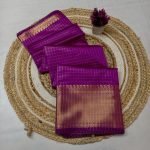 Banarasi silk checked saree - Image 2